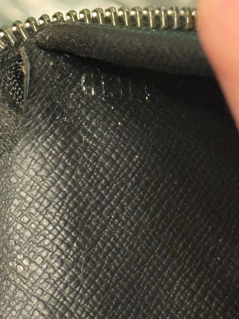 Louis Vuitton Damier Graphite Zip Around Long Wallet Black Gray Made in Spain